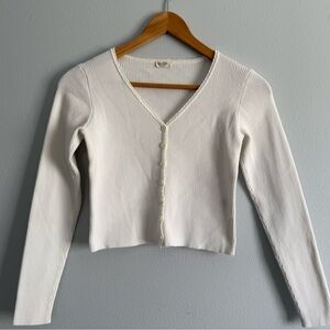 John Galt/Brandy Melville White Shannon Cardigan